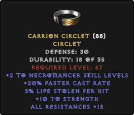 East Necromancer Circlet